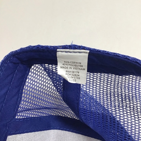 TOHO Marine Outdoors Hat Mesh Cap Adjusts Blue Gray White Lake Boating Sea - Picture 8 of 10